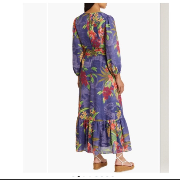 NWT TOMMY BAHAMA Villa Views Long Sleeve Floral Maxi Dress - Picture 3 of 8